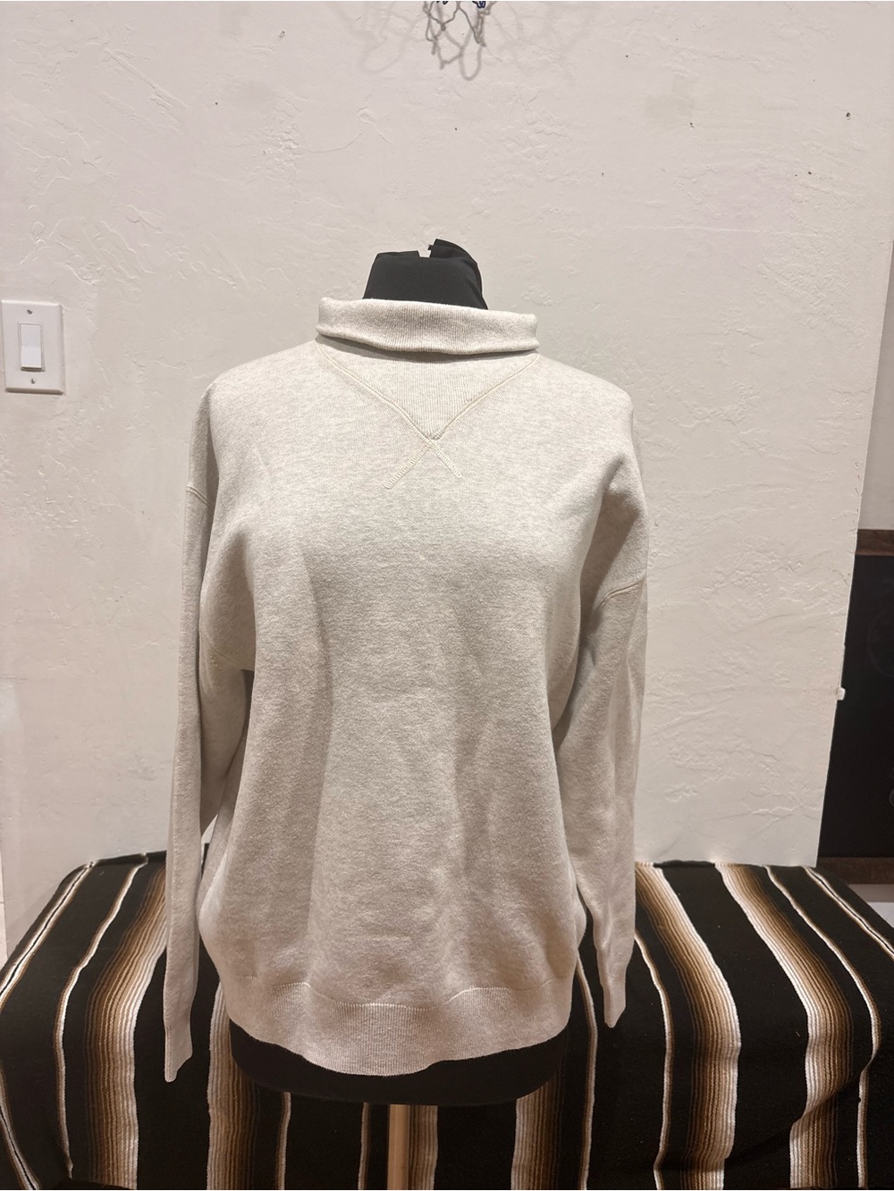 Banana Republic Cream Funnel Neck Sweater